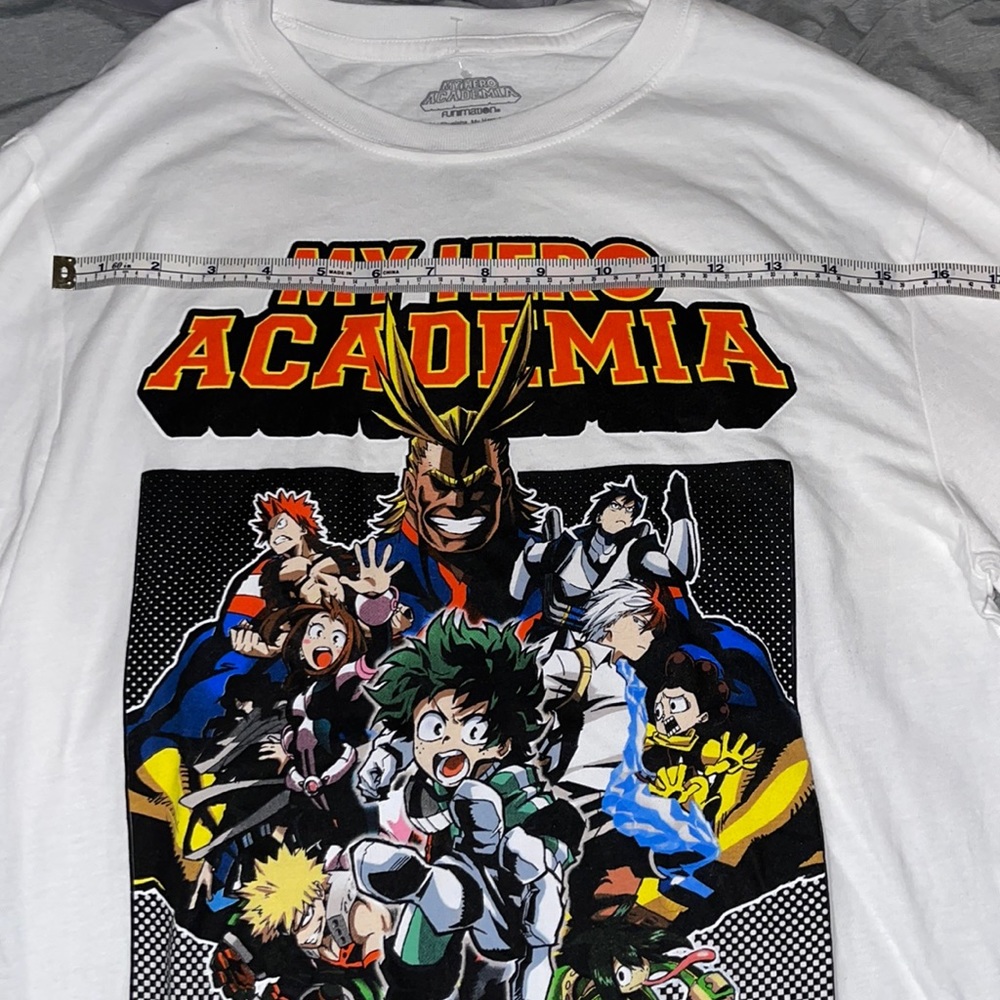 Small White Long Sleeve My Hero Academia Shirt